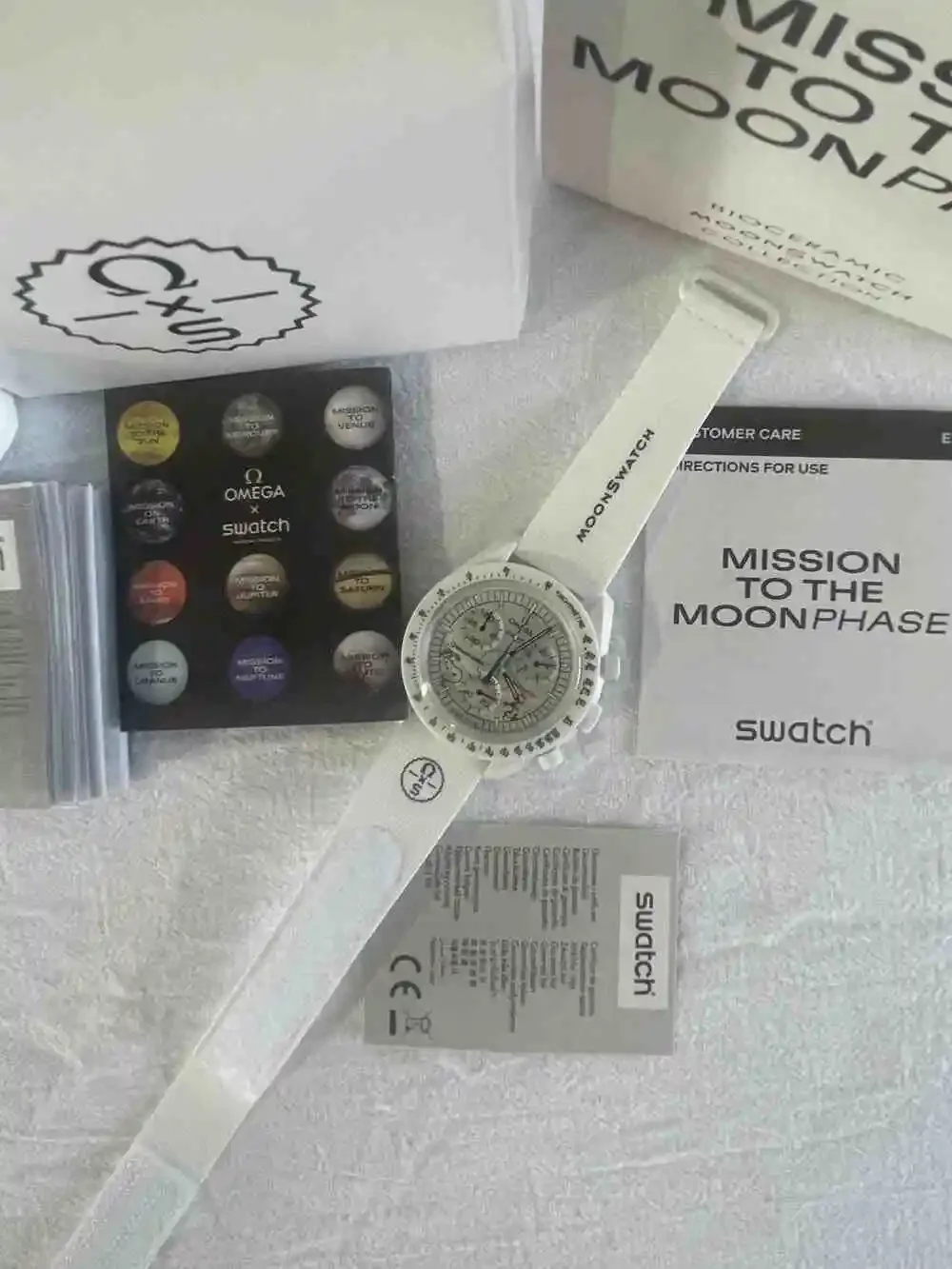 NWT Swatch x Omega Bioceramic MoonSwatch Mission to the Moonphase Watch White